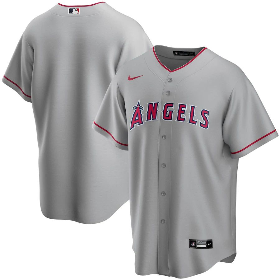 Mens Los Angeles Angels Nike Gray Road Replica Team MLB Jerseys->los angeles angels->MLB Jersey